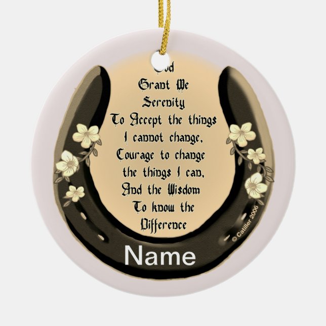 Hästsko serenity prayer ornament (Framsidan)