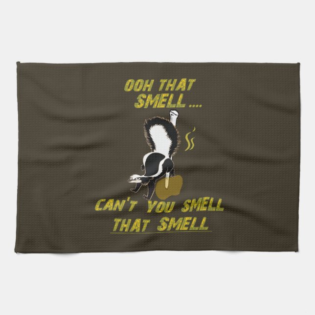 Hästsko som kastar den Skunked handduken Kökshandduk (Horisontell)