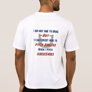Hästsko som kastar den sportTek utslagsplatsen Tee Shirt