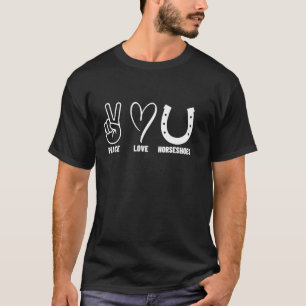 Hästsko Spelare Fred Kärlek Hästskor T Shirt