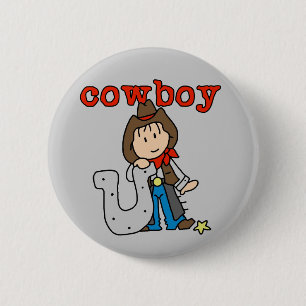 HästskoCowboyTshirts och gåvor Knapp