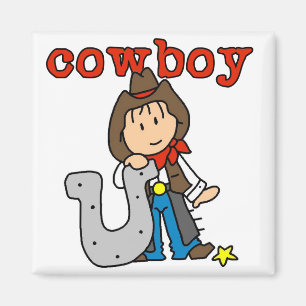 HästskoCowboyTshirts och gåvor Magnet