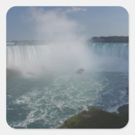 Hästskoformade fallen i Niagarafallen Fyrkantigt Klistermärke