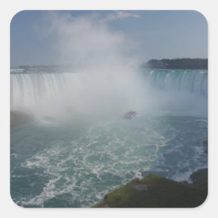 Hästskoformade fallen i Niagarafallen Fyrkantigt Klistermärke