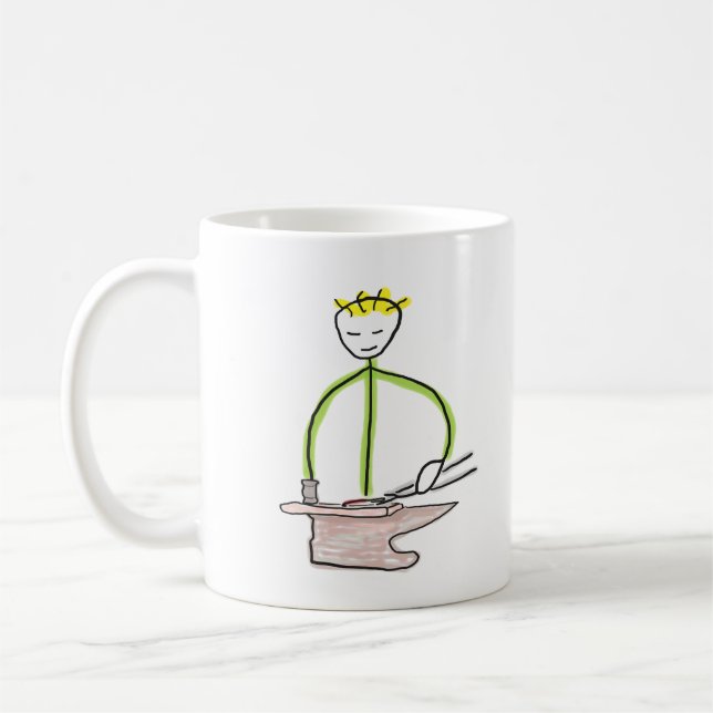 Hästskohammare Stickman Kaffemugg (Vänster)