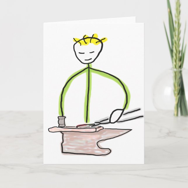 Hästskohammare Stickman Kort (Framsida)