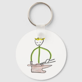 Hästskohammare Stickman Nyckelring