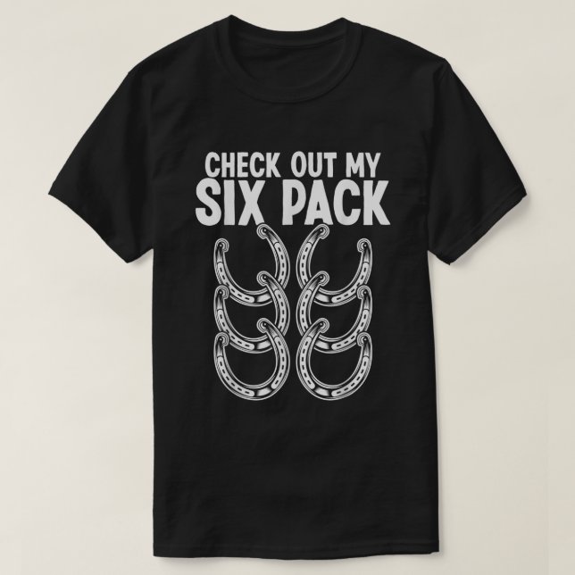 Hästskon klämmer spelet Kontrollera min sexpack-do T Shirt (Design framsida)