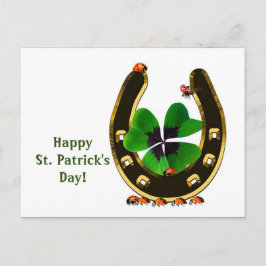 Hästskon St. Patrick-Day Postcard Vykort