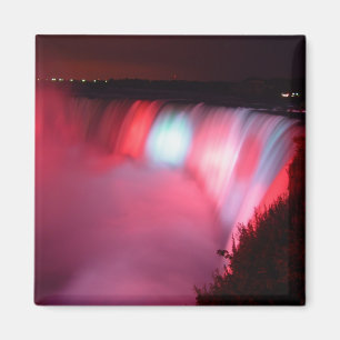 Hästskonedgångar på Niagara röda blått tände Magnet