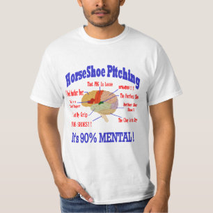 Hästskor mental 90% värderar utslagsplatsen tee shirt