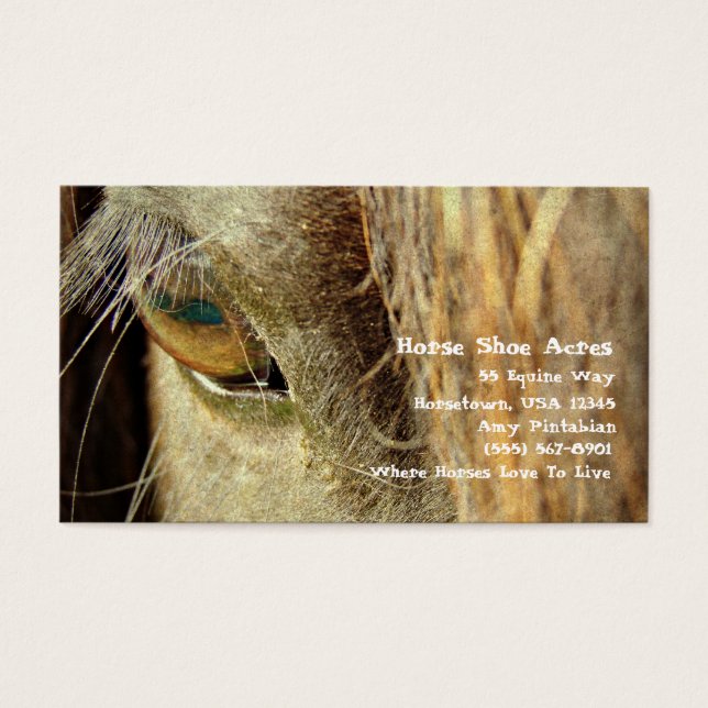 Hästskor Visitkort (Framsidan)