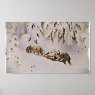 Hästslakt genom Skogen Poster