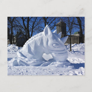 Hästsnöskulptur, Quebec, Kanada Vykort
