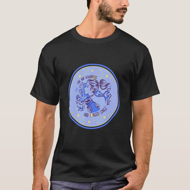 Hästspektakel Astrologi Vattumannen T Shirt (Framsida)