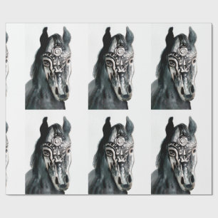 Hästspirit Matte Wrapping Papper, 30 x 6 ft Presentpapper