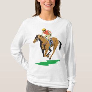 Hästsport Jockey Galopperande T Shirt