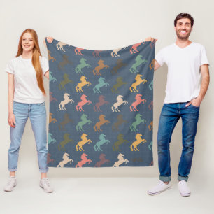 Hästspresentfilt Retro Hästsälskare Kastgammal Fleecefilt