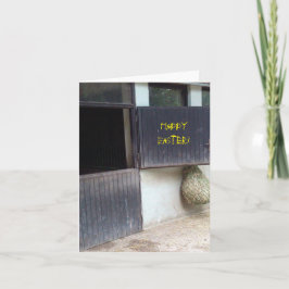 Häststall, glad påskkort helgkort