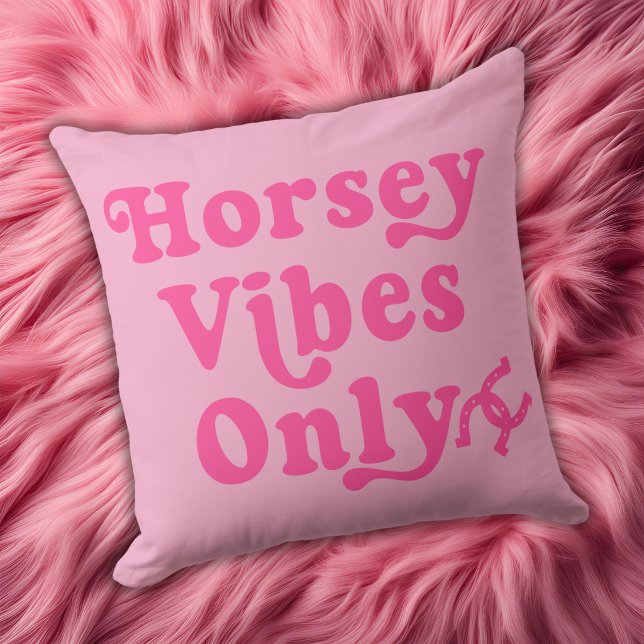 Häststämning Endast Retro Fet Typografi Kudde (Skapare uppladdad)