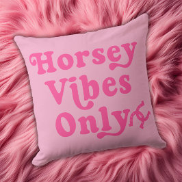 Häststämning Endast Rosa Retro Equestrian Kudde