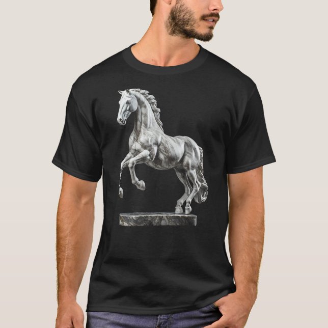 Häststaty Skulptur 1 T Shirt (Framsida)