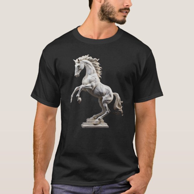 Häststaty Skulptur T Shirt (Framsida)