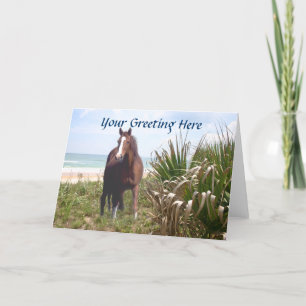 Häststrandgräs och havhälsningkort kort