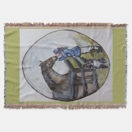 Häststststost från baby tävling på bete filt