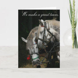 Hästteamet "Vi gör ett underbart team" Kort