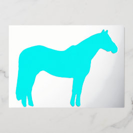 Hästtema Ridning Folie Julkort