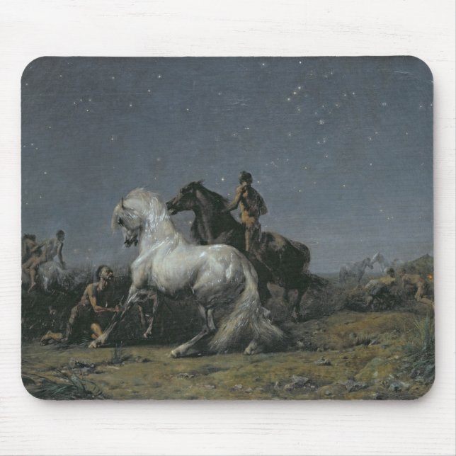 Hästtjuvarna, 19th århundrade musmatta (Framsidan)