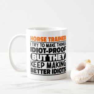 Hästtränare jag försöker göra saker roliga talesät kaffemugg