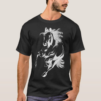 Hästtshirt för den älskvärda hästen för flickor t shirt