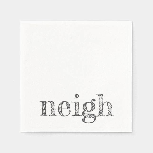 Hästtypografi nära djurälskare lingpony-roligt pappersservett (Framsidan)