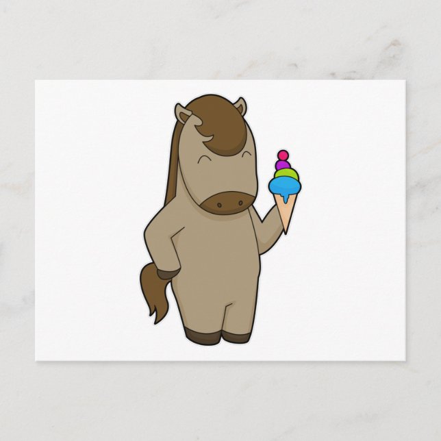 Hästvaffel glass vykort (Framsida)