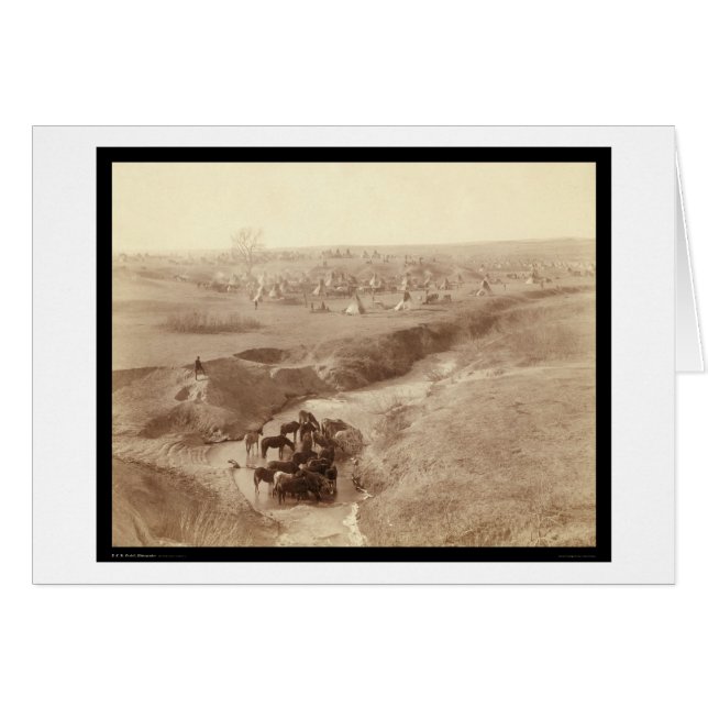 Hästvatten vid White Clay Bäck SD 1891 Hälsningskort (Framsidan Horizontal)