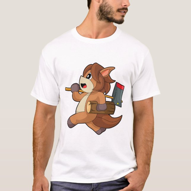 Hästvedhuggare T Shirt (Framsida)