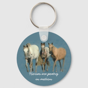 Hästvild och underbara Keychain Nyckelring