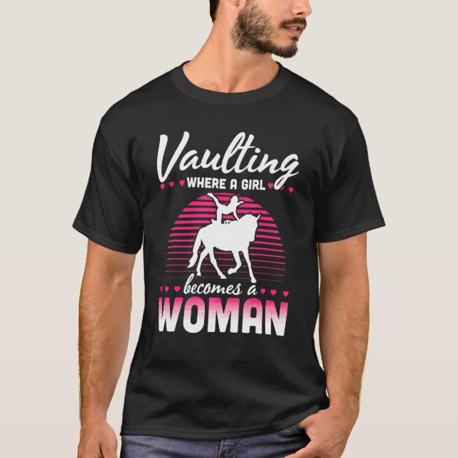 Hästvoltig för hästvoltigör Voltigför Flickor An T Shirt (Framsida)