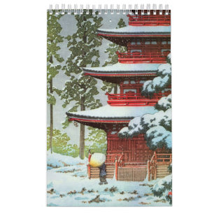Hasui Kawase vinterplats Kalender