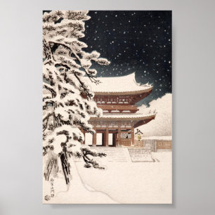 Hasui Kawase Winter Scenery Poster Skriv ut
