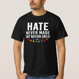 Hat aldrig gjort någon nation stor protestcitat t shirt