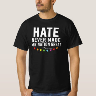Hat aldrig gjort någon nation stor protestcitat t shirt