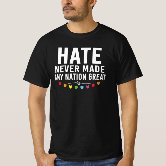 Hat aldrig gjort någon nation stor protestcitat t shirt (Framsida)