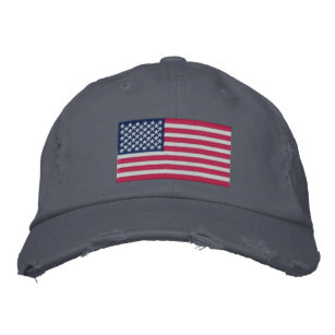 Hat American Flagga Embroized Broderad Keps