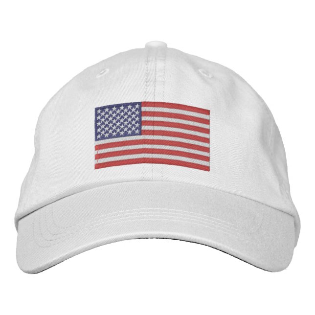 Hat American Flagga Embroized Broderad Keps (Framsida)
