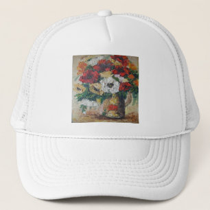 Hat Ann Hayes målning Flower Mix Delight Truckerkeps