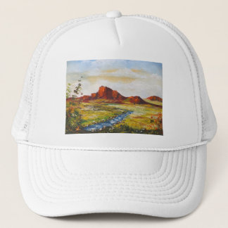 Hat Ann Hayes Painting Red Sten Canyan Truckerkeps