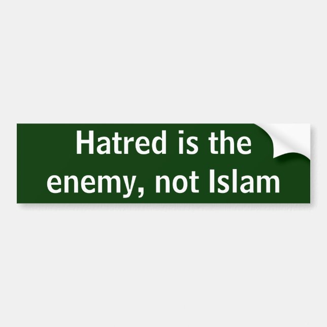Hat är fienden, inte islam bildekal (Framsidan)